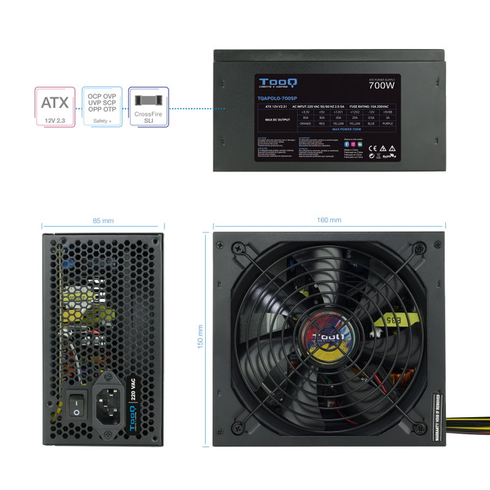 TOOQ TQAPOLO-700SP 700W ATX Negro