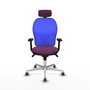 PIQUERAS Y CRESPO Silla de oficina Jorquera con mecanismo Sincro, Morado y Azul
