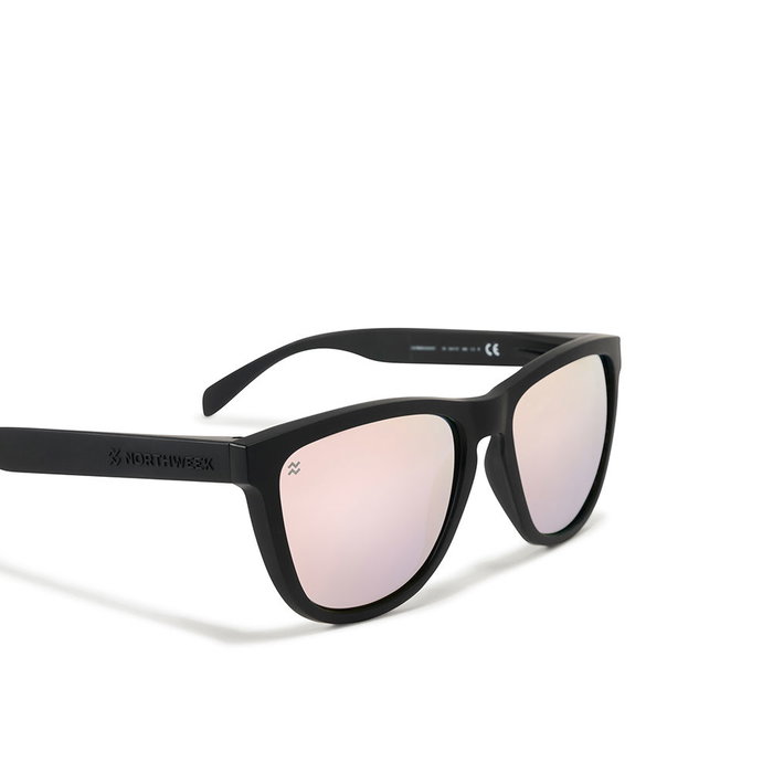 Northweek REGULAR MATTE BLACK Gafas de Sol Unisex Rectangulares Polarizadas, Cristal Rosa/Oro, Montura Nylon Negro, #rose gold 1 u Northweek REGULAR MATTE BLACK Gafas de Sol Unisex Rectangulares Polarizadas, Cristal Rosa/Oro, Montura Nylon Negro, #rose gold 1 u