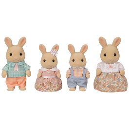 Sylvanian Families Familia Conejo de Leche 5706 - Set de 4 Figuras (2 Adultos y 2 Niños) - Juguete de Colección para Niños +3 Años