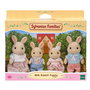 Sylvanian Families Familia Conejo de Leche 5706 - Set de 4 Figuras (2 Adultos y 2 Niños) - Juguete de Colección para Niños +3 Años