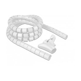 DeLOCK 18842 Manguito en espiral con herramienta de inserción 2,5 m x 30 mm Blanco
