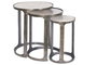 DKD Home Decor Set de 3 Mesitas Auxiliares de Mármol Patinado