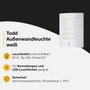 Brilliant Lámpara de pared TODD-Outdoor con detector H29cm blanco brillante