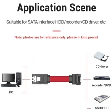 Vention Cable SATA 3 KDDRD 50 cm - Conector SATA Hembra a SATA Hembra, Rojo