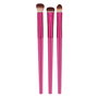 Real Techniques Cherry On Top Mesmereyes Brush Trio 3u - Set de 3 brochas para sombras de ojos con cerdas sintéticas UltraPlush