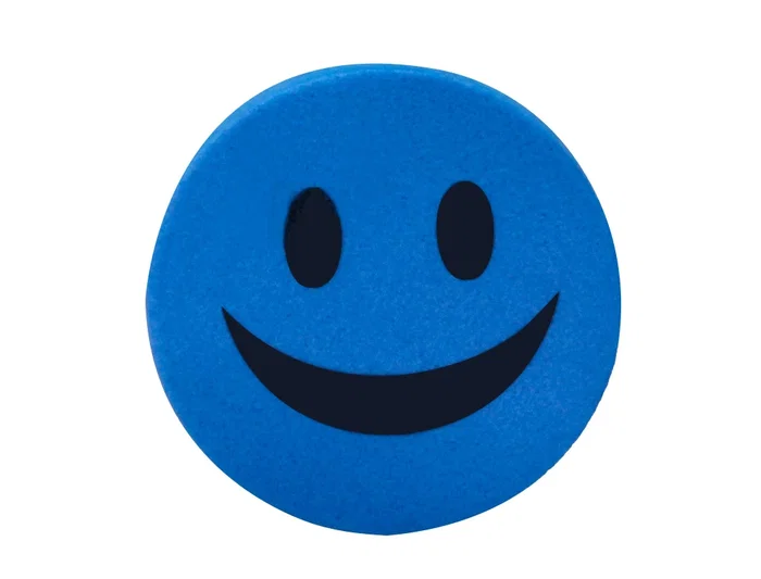 Liderpapel Borrador Magnético Pizarra Blanca Redondo 5 cm Diámetro Cara Sonriente Colores Surtidos