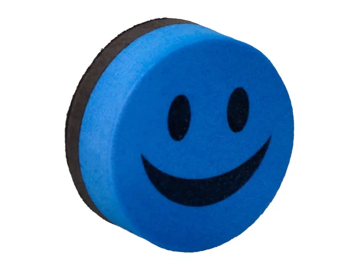 Liderpapel Borrador Magnético Pizarra Blanca Redondo 5 cm Diámetro Cara Sonriente Colores Surtidos