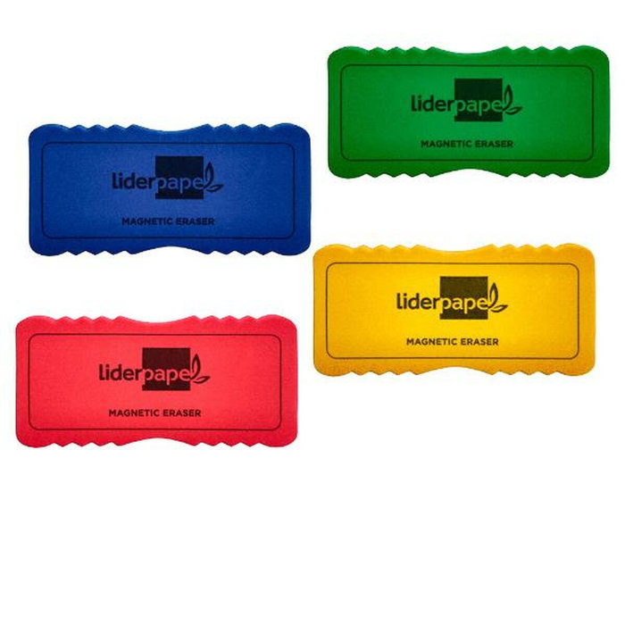 Liderpapel Borrador Magnético Redondo Cara Smiley 5 cm Colores Surtidos