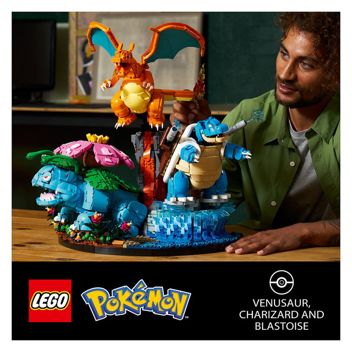LEGO Pokemon 72153 Venusaur, Charizard e Blastoise