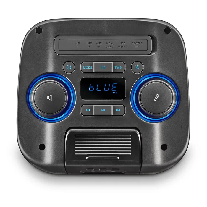 NGS WILD CLUB Altavoz Portátil Bluetooth 80W con Luces Láser, TWS, Resistente al Agua, Batería 5400mAh, Negro