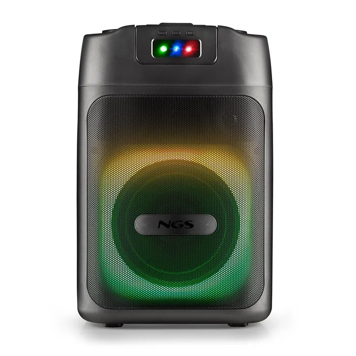 NGS WILD CLUB Altavoz Portátil Bluetooth 80W con Luces Láser, TWS, Resistente al Agua, Batería 5400mAh, Negro