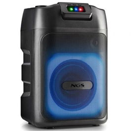 NGS Wild Club - Altavoz Bluetooth Portátil, 80W, Karaoke, Luces Láser y LED, TWS, Batería Recargable, AUX/USB/TF, Negro