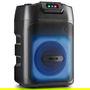 NGS Wild Club - Altavoz Bluetooth Portátil, 80W, Karaoke, Luces Láser y LED, TWS, Batería Recargable, AUX/USB/TF, Negro