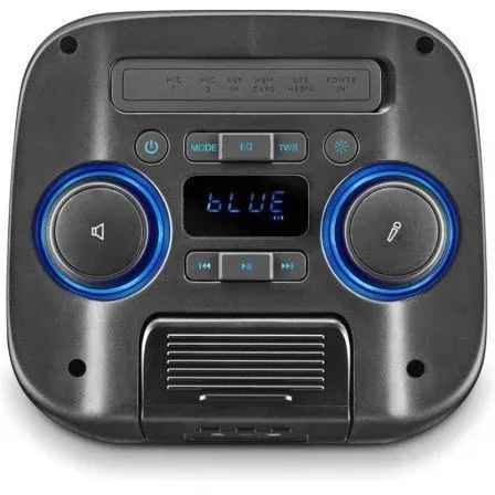 NGS Wild Club - Altavoz Bluetooth Portátil, 80W, Karaoke, Luces Láser y LED, TWS, Batería Recargable, AUX/USB/TF, Negro