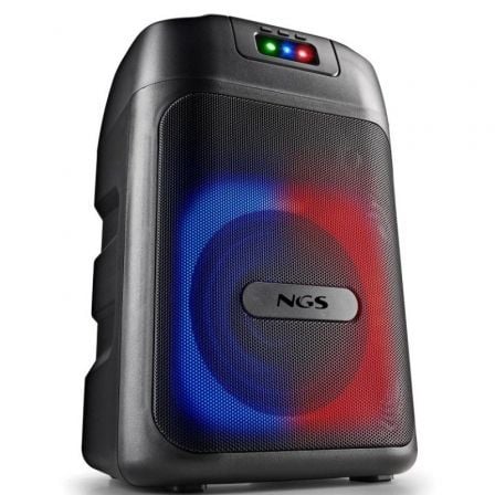NGS Wild Club - Altavoz Bluetooth Portátil, 80W, Karaoke, Luces Láser y LED, TWS, Batería Recargable, AUX/USB/TF, Negro