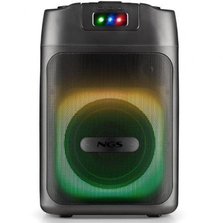 NGS Wild Club - Altavoz Bluetooth Portátil, 80W, Karaoke, Luces Láser y LED, TWS, Batería Recargable, AUX/USB/TF, Negro