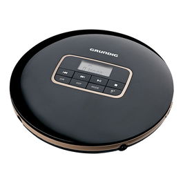 Grundig GCDP 8500 - Reproductor de CD Portátil con Batería Recargable, Negro/Plateado, Reproduce MP3, CD-R/RW, Entrada/Salida Línea