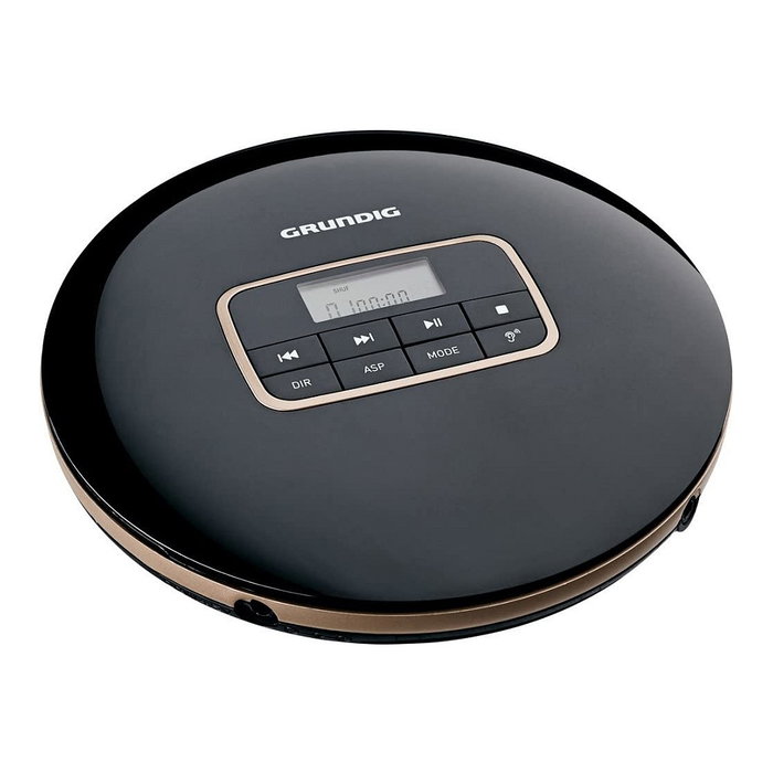 Grundig GCDP 8500 - Reproductor de CD Portátil con Batería Recargable, Negro/Plateado, Reproduce MP3, CD-R/RW, Entrada/Salida Línea