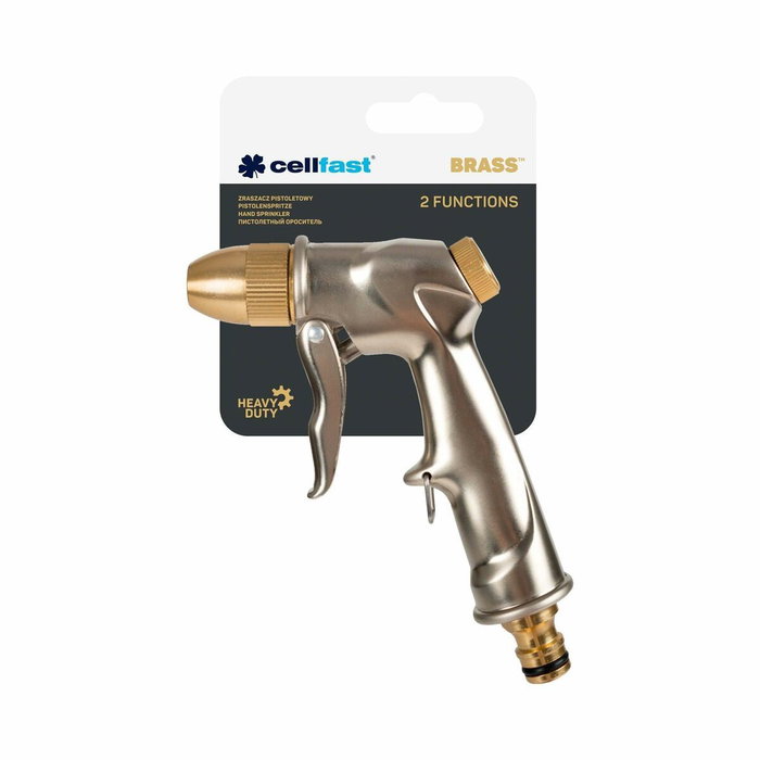 Cellfast Pistola de riego brass de latón 6 bar, 2 funciones