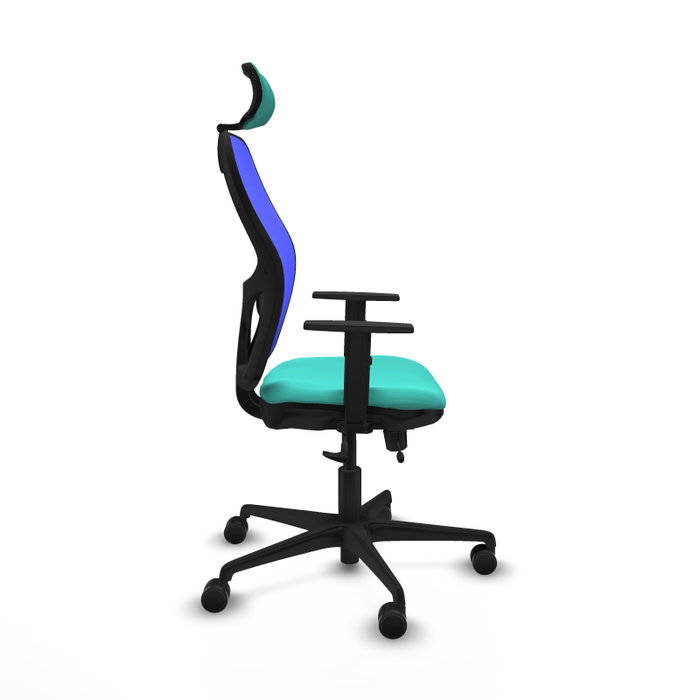 PIQUERAS Y CRESPO Silla de oficina Jorquera con mecanismo Sincro/Traslack, Turquesa y Azul PIQUERAS Y CRESPO Silla de oficina Jorquera con mecanismo Sincro/Traslack, Turquesa y Azul