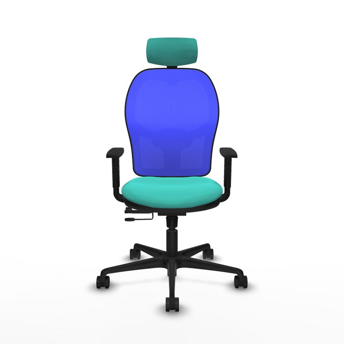 PIQUERAS Y CRESPO Silla de oficina Jorquera con mecanismo Sincro/Traslack, Turquesa y Azul PIQUERAS Y CRESPO Silla de oficina Jorquera con mecanismo Sincro/Traslack, Turquesa y Azul