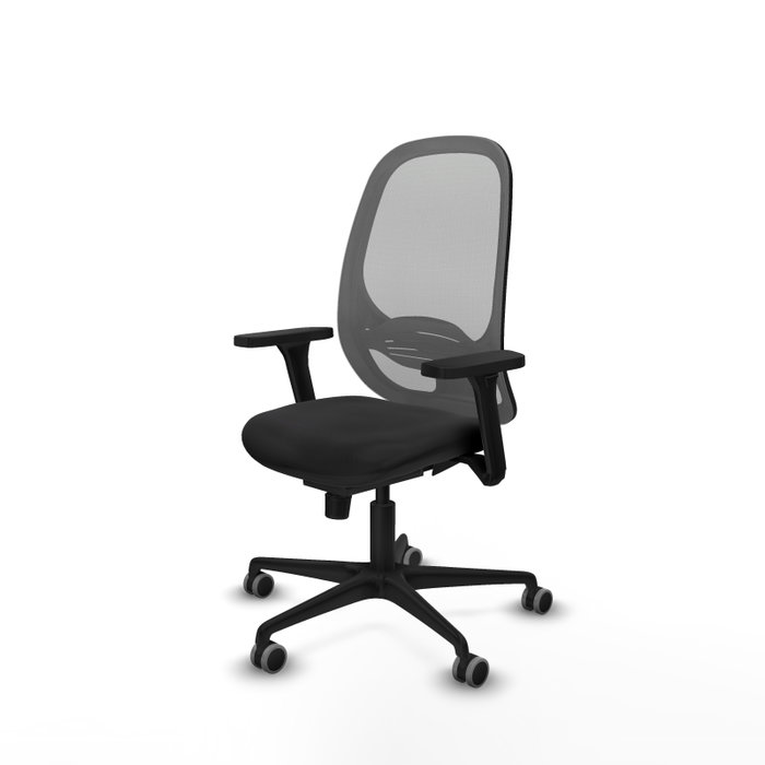PIQUERAS Y CRESPO Silla de oficina Cilanco con mecanismo Sincro, Brazos 3D y Malla Gris