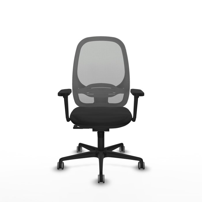 PIQUERAS Y CRESPO Silla de oficina Cilanco con mecanismo Sincro, Brazos 3D y Malla Gris