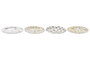 DKD Home Decor Platos de Porcelana Flores Shengda Multicolor/Blanco 27x27cm