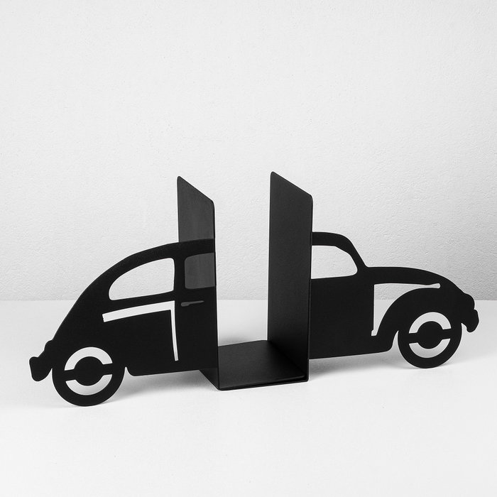 Aberto Design Sujetalibros 19 - Negro Metal, Elegante y Robusto para Estanterías, 35x14x22 cm