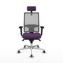 PIQUERAS Y CRESPO Silla de oficina Horna con mecanismo Sincro, Morado y Gris
