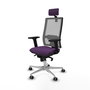 PIQUERAS Y CRESPO Silla de oficina Horna con mecanismo Sincro, Morado y Gris
