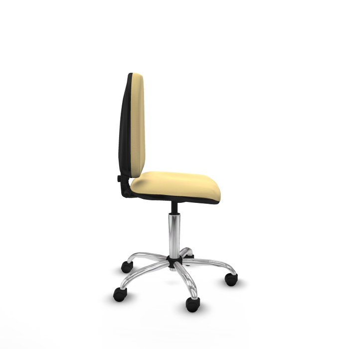 PIQUERAS Y CRESPO Silla de oficina Aýna en Crema con base cromada