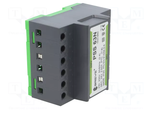 BREVE TUFVASSONS Transformador de red 63VA 230VAC/24V