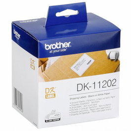 Brother Etiquetas Precortadas de Papel Blanco 62x100 mm, 300 uds. (DK11202)