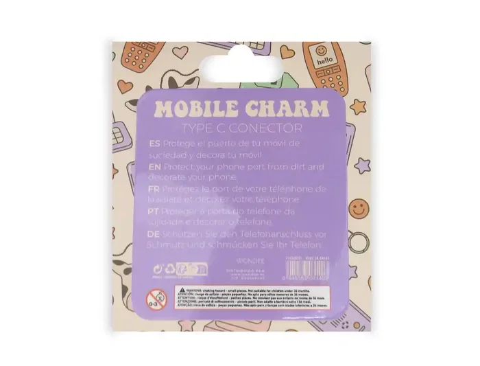 Wondee Charm Protector para Puerto Type-C, Accesorio Decorativo de Fresa y Rana para Móvil, 25x10x20 mm Wondee Charm Protector para Puerto Type-C, Accesorio Decorativo de Fresa y Rana para Móvil, 25x10x20 mm