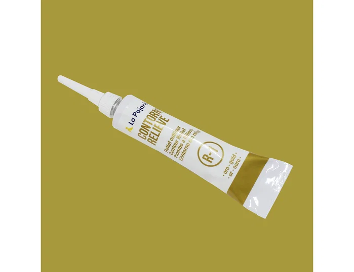 La pajarita Contorno relieve oro r-1 tubo 20 ml