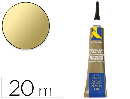 La Pajarita Contorno Relieve R-1 Oro Tubo 20 ml La Pajarita Contorno Relieve R-1 Oro Tubo 20 ml