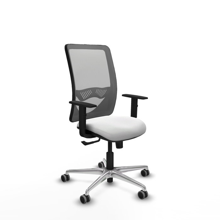PIQUERAS Y CRESPO Silla de oficina Zulema con mecanismo Sincro, Blanco y Gris PIQUERAS Y CRESPO Silla de oficina Zulema con mecanismo Sincro, Blanco y Gris