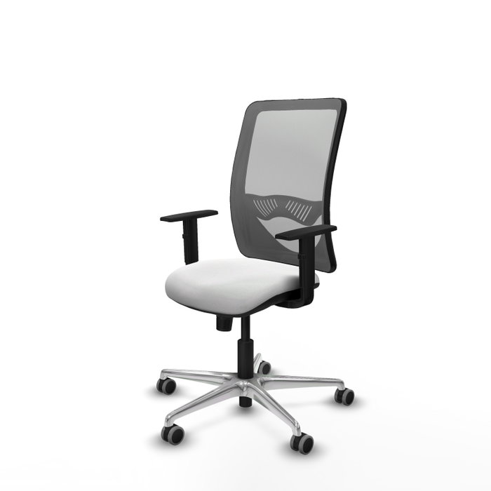 PIQUERAS Y CRESPO Silla de oficina Zulema con mecanismo Sincro, Blanco y Gris PIQUERAS Y CRESPO Silla de oficina Zulema con mecanismo Sincro, Blanco y Gris