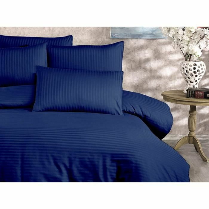 Aucune Juego de cama azul con funda nórdica de 220x240 cm y 2 fundas de almohada de 60x60 cm Aucune Juego de cama azul con funda nórdica de 220x240 cm y 2 fundas de almohada de 60x60 cm