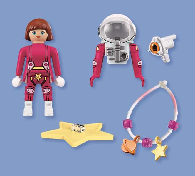 Playmobil Figura de Mujer Astronauta, Muñeca de Acción para Niños y Niñas de 4 a 10 Años