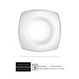Bormioli Eclissi Plato Llano de Vidrio para Vajilla, 27 x 27 cm (Set de 12)