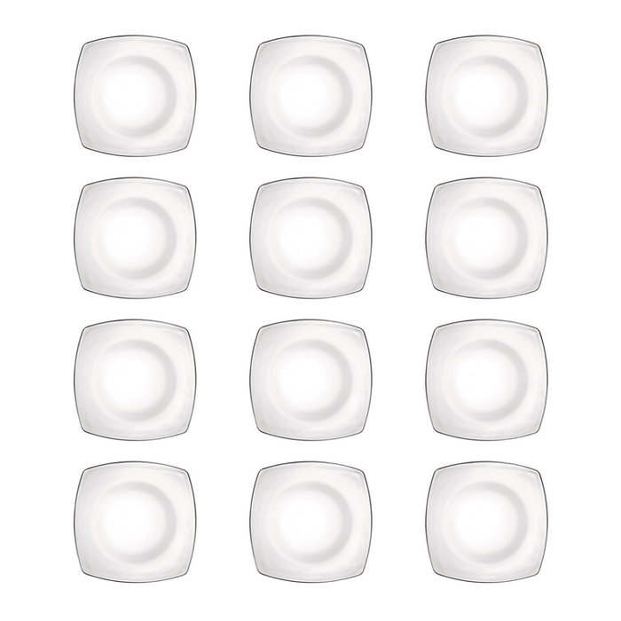 Bormioli Eclissi Plato Llano de Vidrio para Vajilla, 27 x 27 cm (Set de 12) Bormioli Eclissi Plato Llano de Vidrio para Vajilla, 27 x 27 cm (Set de 12)