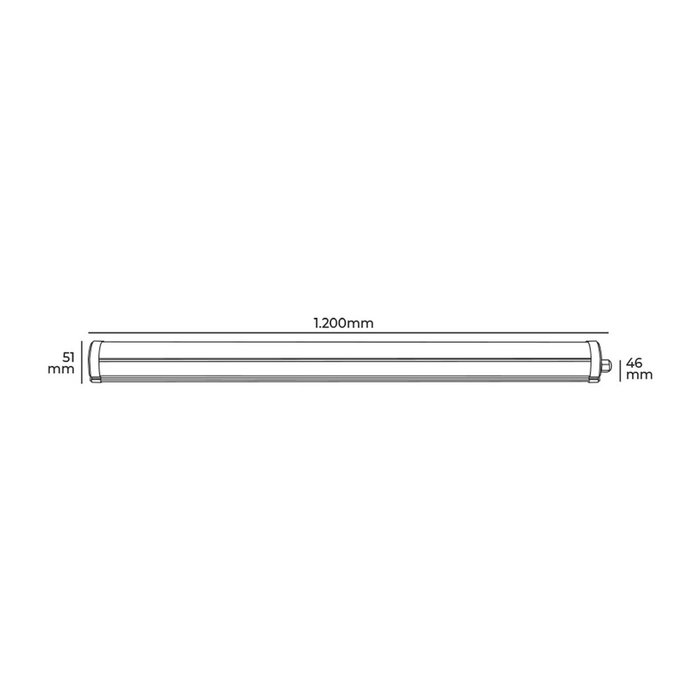 Edm Regleta LED 36 W Luz Día 4.000 K 3.820 lm IP65 Edm Regleta LED 36 W Luz Día 4.000 K 3.820 lm IP65