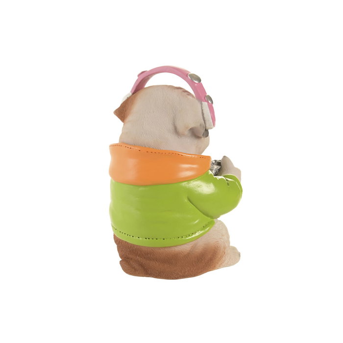 DKD Home Decor Set de 3 Figuras Perro Gamer Multicolor