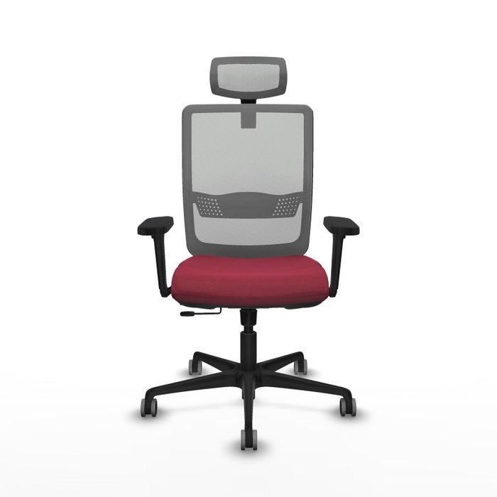 PIQUERAS Y CRESPO Silla de oficina Haches con mecanismo Sincro/Traslack Granate y Gris PIQUERAS Y CRESPO Silla de oficina Haches con mecanismo Sincro/Traslack Granate y Gris