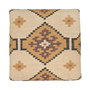 DKD Home Decor Reposapiés Kilim de Lana y Algodón Mostaza y Beige