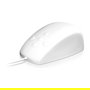 KeySonic KSM-3020M Ratón de Silicona USB Resistente al Agua IP68, Ambidiestro, Blanco