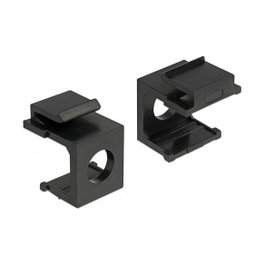 DeLOCK 86403 Cubierta Keystone Negra con Pasacables de 8 mm, 4 Piezas